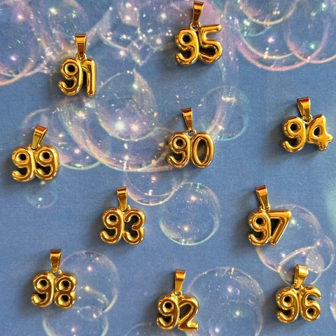 Geburtsjahr Nummer Anhänger Halskette Vergoldet Kupfer Edelstahl Figaro Büroklammer Kette Retro Schmuck Für Damen
