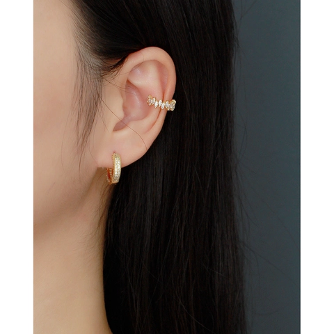 Marquise Cut Zirconia Ear Cuff 925 Sterling Silver No Piercing Minimalist Trendy Earrings For Women Delicate Jewelry