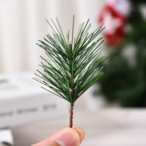 Artificial Christmas Pine Branches Green Pine Needles For DIY Craft Wreath Garland Festive Holiday Home Decor Accessories