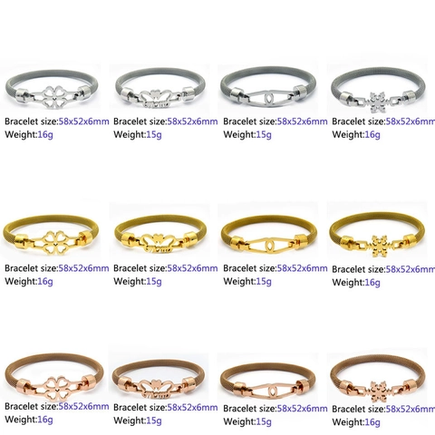 Edelstahl Mesh Armband Milanese Band Kleeblatt Herz Kreuz Anhänger Schmuck Nicht Verblassend Modisch Elegant Für Damen