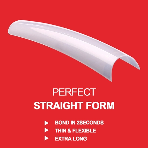 XXL Extra Long Coffin Nail Tips C Curved French Square ABS Plastic Professional Extension DIY Manicure