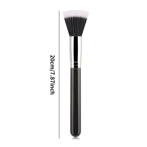 Professional Makeup Brush Dual Fiber Synthetic Hair For Powder Blush Foundation Matte Wood Handle Aluminum Ferrule Tool