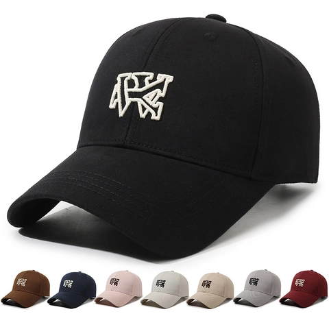 Fashionable Cotton Baseball Cap For Men Women Letter Embroidery Sun Shade Hat Outdoor Sports Adjustable Peaked Cap