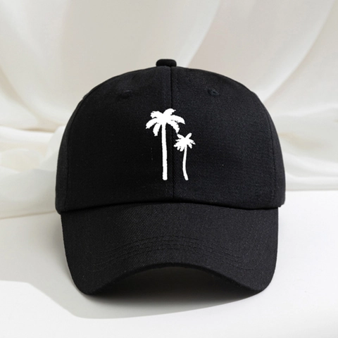 Baseballkappe Polyester Kokosnussbaum Stickerei Verstellbar Sonnenschutz Outdoor Lässiger Urlaubshut