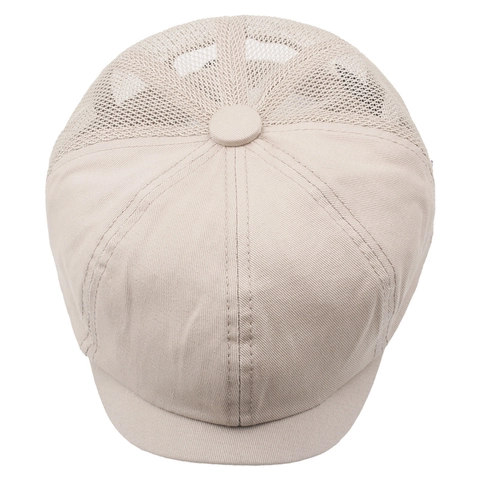 Breathable Mesh Beret Hat Cotton Polyester Patchwork British Retro Style Newsboy Cap Adjustable Buckle Summer Casual