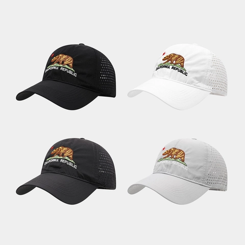 Sneldrogende Honkbalpet Polyester Geborduurde California Republic Beer Outdoor Sport Ademend Verstelbaar Voor Heren Dames