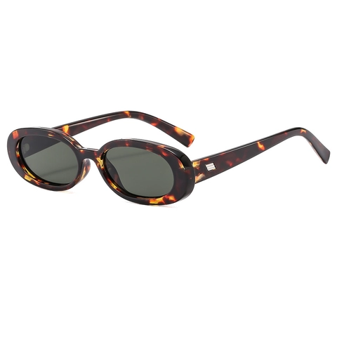 Oval Sunglasses Retro Y2K PC Frame AC Lens UV400 Protection Vintage Streetwear Eyewear For Women Trendy Fashion Shades