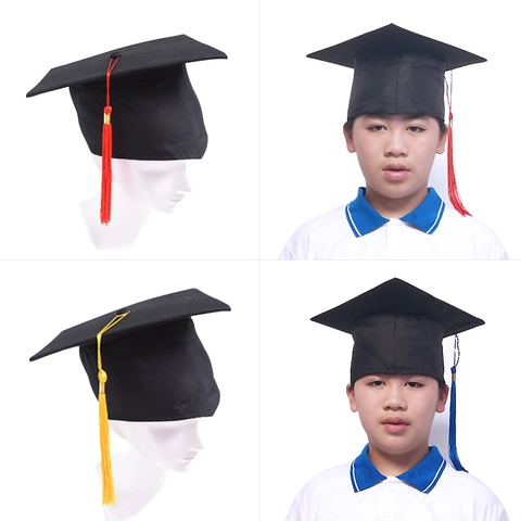 Unisex Akademischer Abschlusshut Mortarboard Mit Quaste Für Universität High School Zeremonie Polyester Flacher Deckel Hut