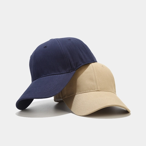 Cotton Baseball Cap Sun Protection Big Head Size Oversized Adjustable Solid Color Minimalist Outdoor Casual Men Hat