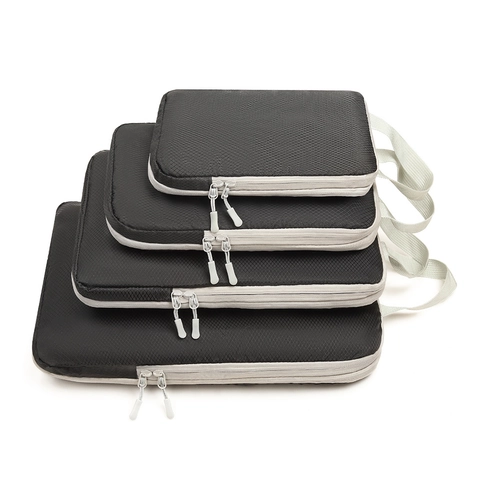 Cubes D'emballage De Compression Extensibles Pour Organisateur De Bagages De Voyage Sacs Respirants En Nylon Imperméable
