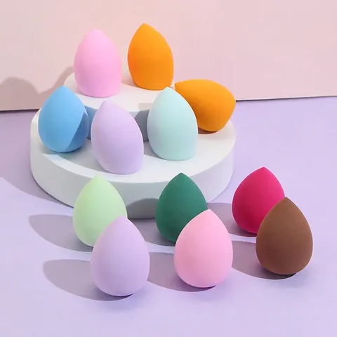 Hydrophilic Polyurethane Makeup Sponges Teardrop Angled Cut Beauty Eggs Dry Wet Dual Use Soft Elasticity Cosmetic Tools