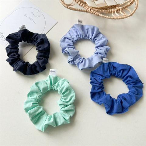 Elastic Cloth Scrunchie Solid Color Hair Tie Chic Ponytail Holder Soft Fabric Hair Accessories For Women