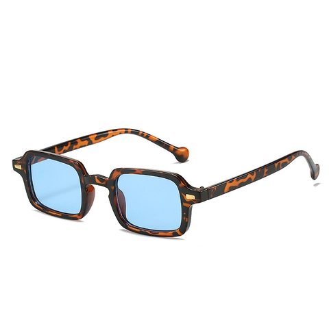 Gafas De Sol Cuadradas Retro Protección UV400 Montura PC Lentes AC Vintage Pequeña Rectangular Moda