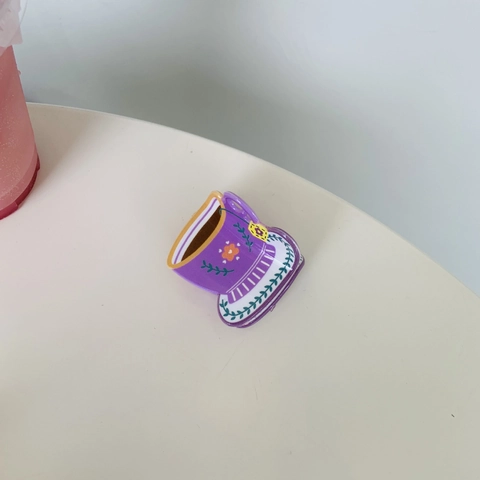 Mollette Per Capelli Creative A Forma Di Tazzina Da Caffè Acrilico Motivo Floreale Dolce Tazza Da Tè Per Donne