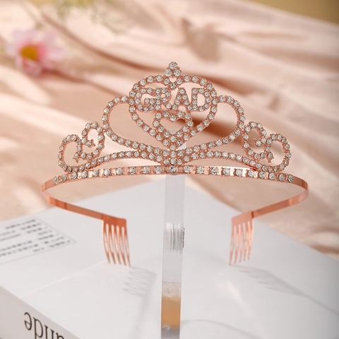 Tiara Di Laurea E Fascia Di Raso Corona In Lega Di Cristallo Con Strass Cerchietto Accessori Per Feste Di Laurea Laureati