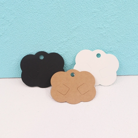 Wolkenform Schmuck Display Karten Karton Ohrring Haarspange Halter Verpackung DIY Zubehör
