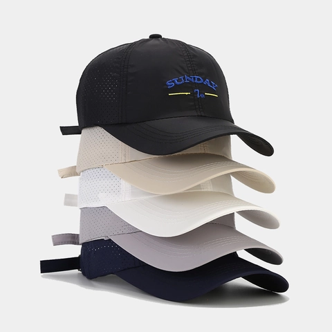 Cappellino Da Baseball Nylon Asciugatura Rapida Taglio Laser Traspirante Sunday 7th Ricamo Regolabile Sport All'Aperto Cappello Parasole Unisex