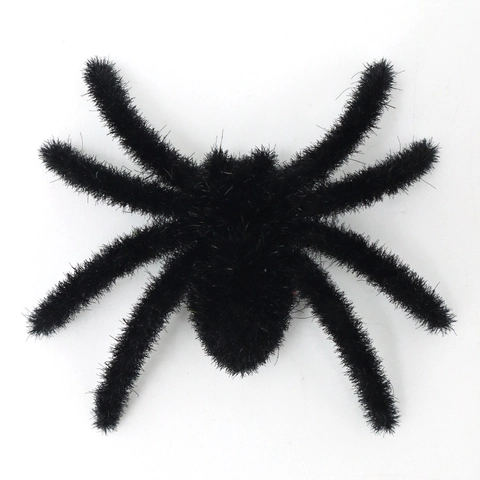 Ragno Floccato Realistico Halloween Orrore Decorazione Oggetti Di Scena Peluche Simulazione Giocattolo Spaventoso Ornamento