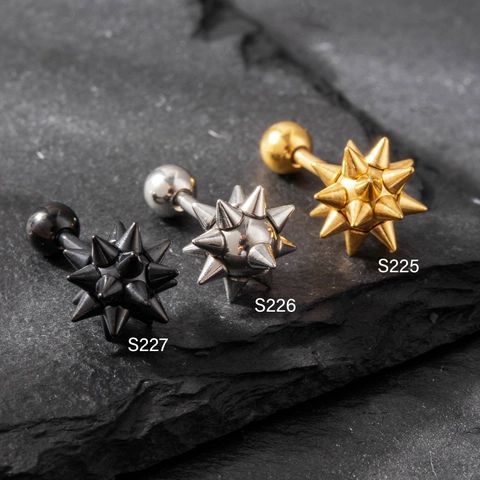 Stainless Steel Spiked Ball Stud Earrings Punk Gothic Body Piercing Jewelry Unisex Fashion Individual Cool Edgy Accessories