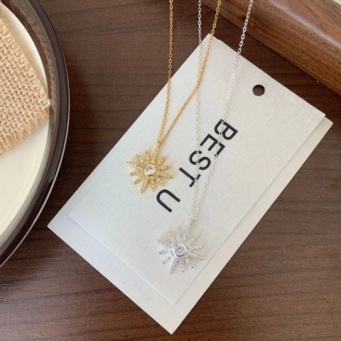 Collana Con Pendente Stella Scintillante In Argento Sterling 925 Con Zirconi Gioielli Minimalisti Da Donna
