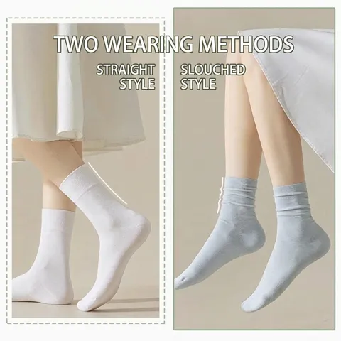 Women's Summer Pure Cotton Socks Casual Basic Solid Color Breathable Soft Comfort Daily Wear