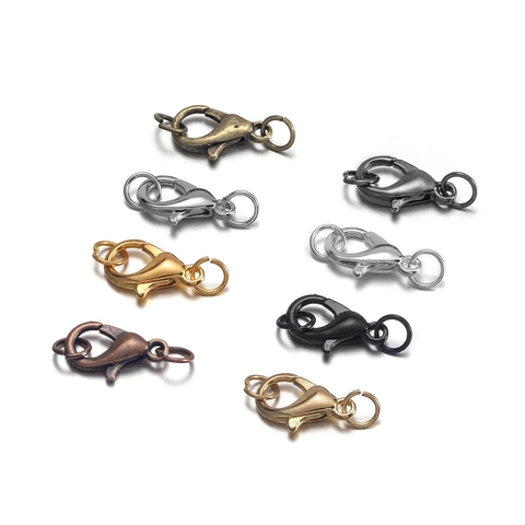 Alloy Lobster Clasps And Jump Rings For DIY Jewelry Making Necklaces Bracelets Connectors Findings Multi Color