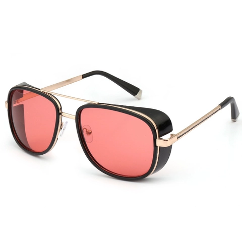 Gafas De Sol Steampunk Retro Aviador Montura De Metal Protectores Laterales Doble Puente Protección UV400 Moda Para Hombres Mujeres