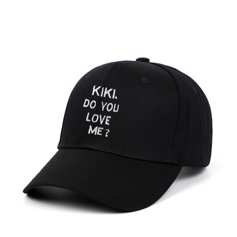 Kiki Do You Love Me Baseball Cap Cotton Twill Embroidered Letter Adjustable Sun Protection Streetwear Hat For Men Women