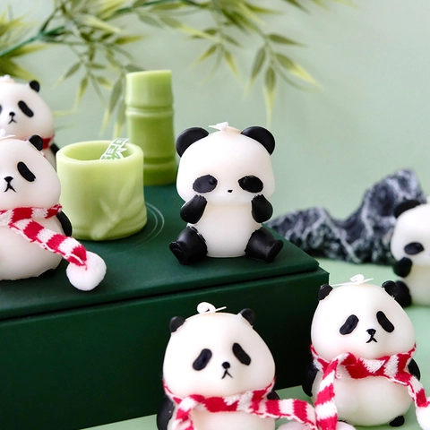 Handmade Panda Shaped Scented Candle Soy Wax Creative Cute Animal Decorative Aromatherapy For Home Decor Gift