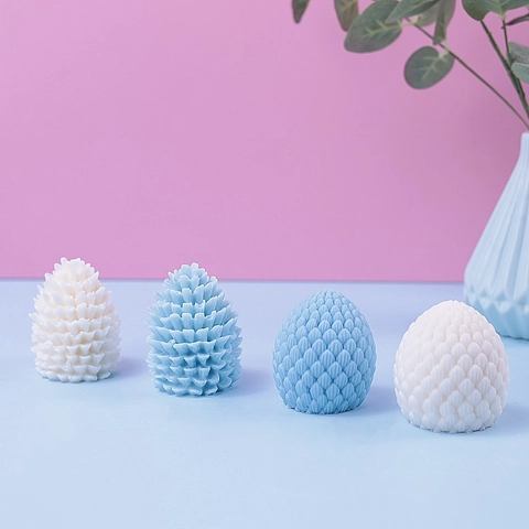 3D Pinecone Dragon Egg Silicone Molds DIY Scented Candle Wax Plaster Resin Craft Making Aromatherapy Christmas Decor