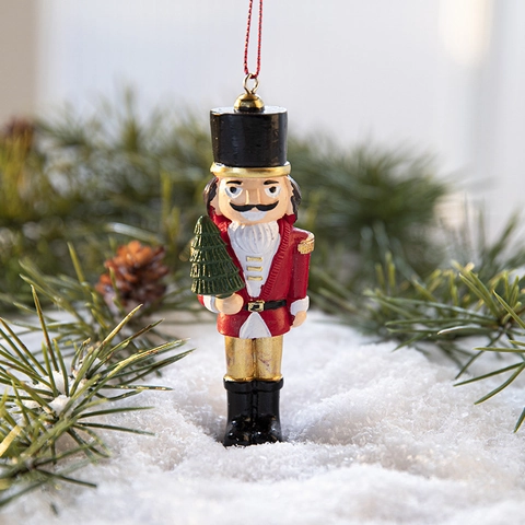 Soldato Schiaccianoci Decorazioni Albero Di Natale Resina Dipinta A Mano Ornamenti Appesi Decorazione Festiva Figure Tradizionali