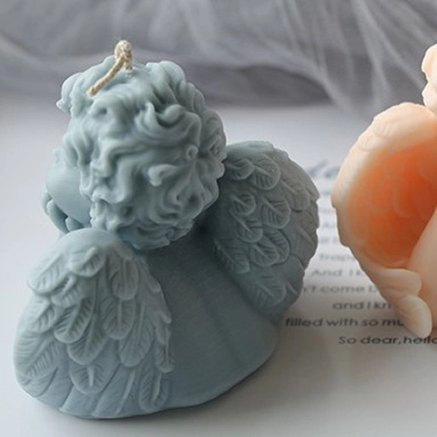 3D Engel Silikonform DIY Handgefertigte Kerzenherstellung Gips Seife Harz Handwerkzeug Cherub Baby Design Wohnkultur