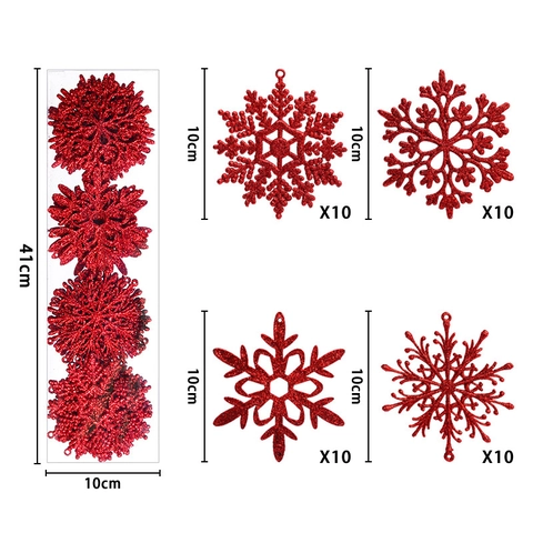 Ornamenti A Fiocco Di Neve Di Natale Glitterati Decorazioni Appese Traforate In Plastica Per Festa Invernale Albero Casa