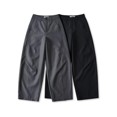 Pantalones De Mujer De Talle Alto Y Pierna Ancha De Poliéster Tejido Ajuste Holgado Negocios Casual Estilo Elegante