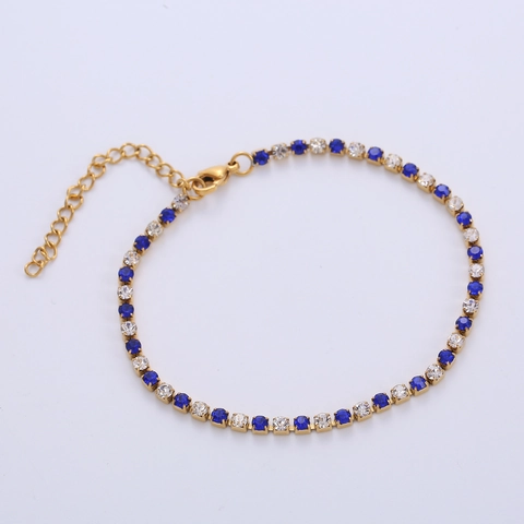 Classico Bracciale Tennis In Acciaio Inossidabile Con Zirconi Colorati Hip Hop Stile Catena A Griffe Gioielli Per Donna Uomo