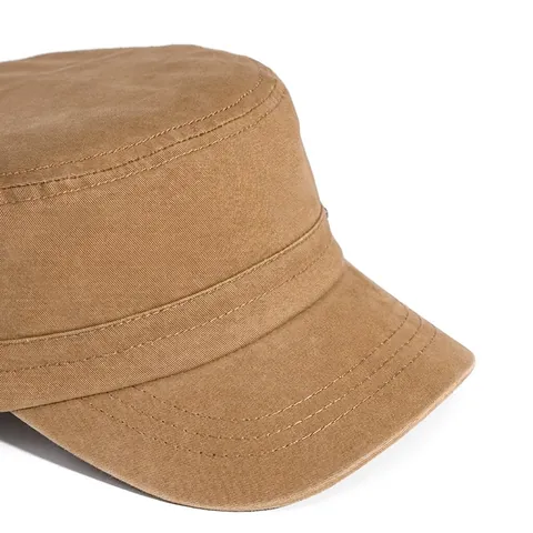 Cappello Cadet In Cotone Lavato Vintage Militare Flat Top Protezione Solare Regolabile Cappello Per Tempo Libero All'aperto Per Uomini Donne