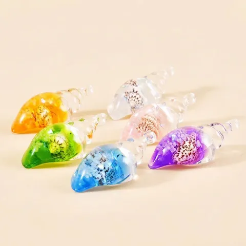 Pendenti Conchiglia Luminosi In Acrilico Trasparente Charms Di Conchiglia Marina Per Creazione Di Gioielli Fai Da Te Portachiavi Accessorio Orecchini Stile Oceano