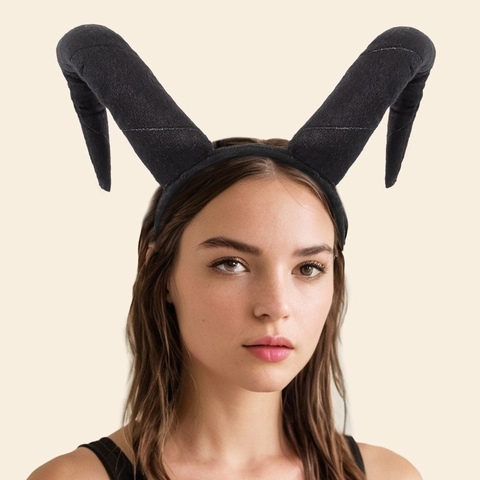 Halloween Horn Stirnband Plüsch Gefüllt Faltbar Ochsen Schaf Teufel Hörner Cosplay Party Haarschmuck Kostüm Requisiten