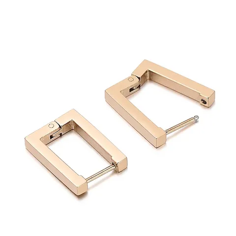 Boucles D Oreilles Rectangulaires Géométriques Acier Inoxydable Bijoux Mode Style Coréen Minimaliste Pour Femmes Élégant