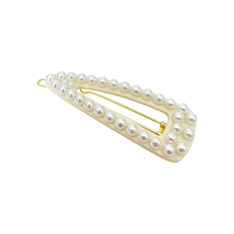 Molletta Per Capelli Triangolare In Acetato Con Künstliche Perle Sintetiche Fermaglio Geometrico Per Donne E Ragazze