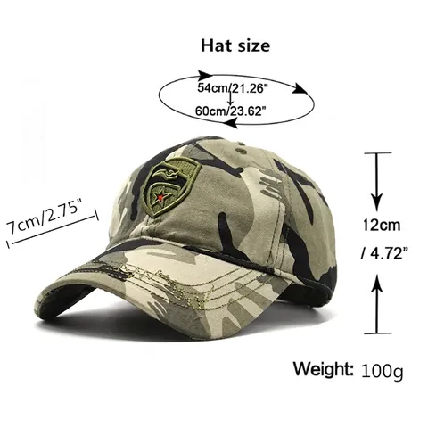 Baumwolle Baseballkappe Stickerei Schild Adler Taktisch Outdoor Sport Camouflage Sonnenhut Verstellbar Für Herren Damen