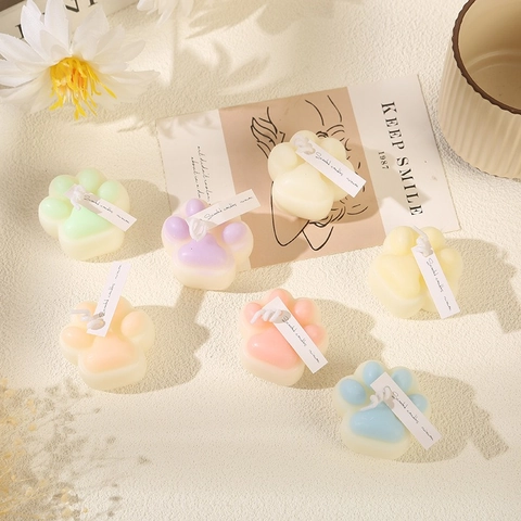 Scented Candle Cat Paw Shaped Soy Blend Wax Aromatherapy Home Decor Handmade Cute Gift Room Fragrance