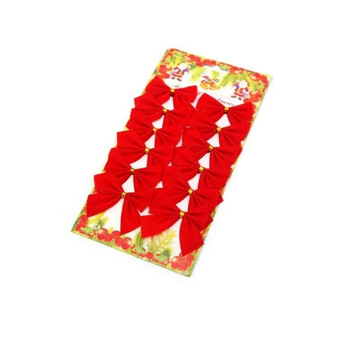 Fiocchi Per Albero Di Natale Decorazione Velluto Tessuto Lucido Metallico Glitter Ornamenti Per Feste Confezione Regalo