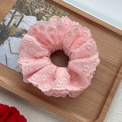 Coletero De Encaje Floral Bordado De Cuatro Capas Estilo Coreano Dulce Tela De Alta Elasticidad Para Mujeres