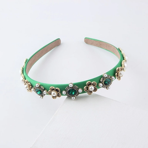 Vintage Barock Strass Haarreif Für Damen Luxus Dünne Legierung Haarband Mit Künstliche Perle Elegant Party Haarschmuck