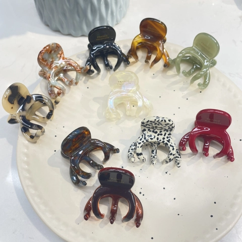 Small Octopus Hair Claw Clip Acetate Thickened 5 Tooth Handmade Colorful Elegant Accessory For Women