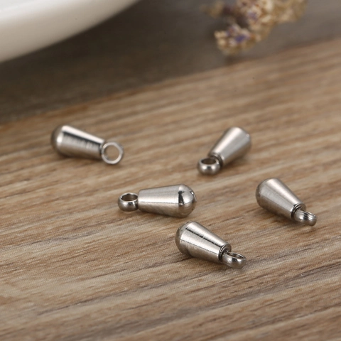 Teardrop Pendants Stainless Steel Waterdrop Charms For DIY Jewelry Making Necklaces Earrings Accessories Minimalist