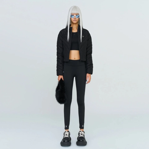 Leggings Vita Alta Da Donna Sollevamento Glutei Pantaloni Yoga Elastici Poliestere Sportivi Stampa Croce Stella