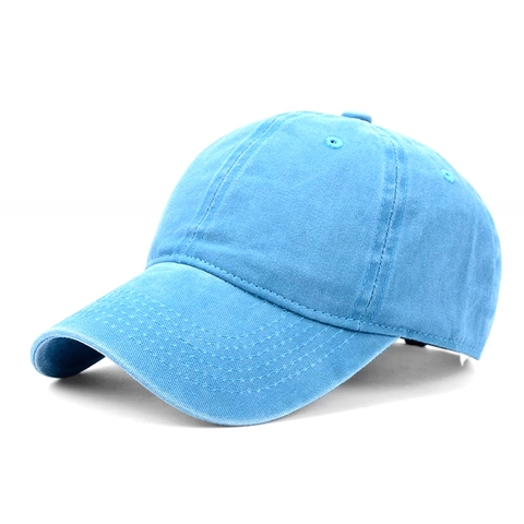 Washed Cotton Baseball Cap Adjustable Distressed Plain Retro Casual Sun Hat For Men And Women