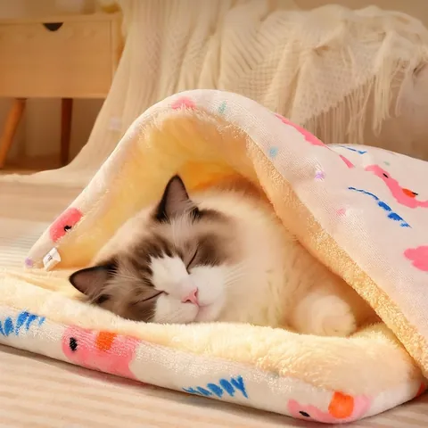 Coperta In Flanella Velluto Artico Spessa Tappetino In Peluche Caldo Sacco A Pelo Per Gatti Cani Cartone Animato Orso